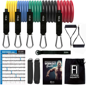 Fitness Insanity Resistance Bands Set